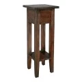 Side table Orkney pakoworld mindi wood in walnut color 25x25x67cm