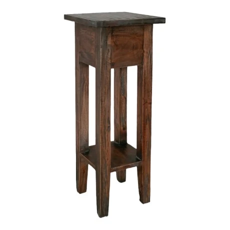 Side table Orkney pakoworld mindi wood in walnut color 25x25x67cm