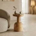 Side table Queno pakoworld suar wood in natural color D30x45cm