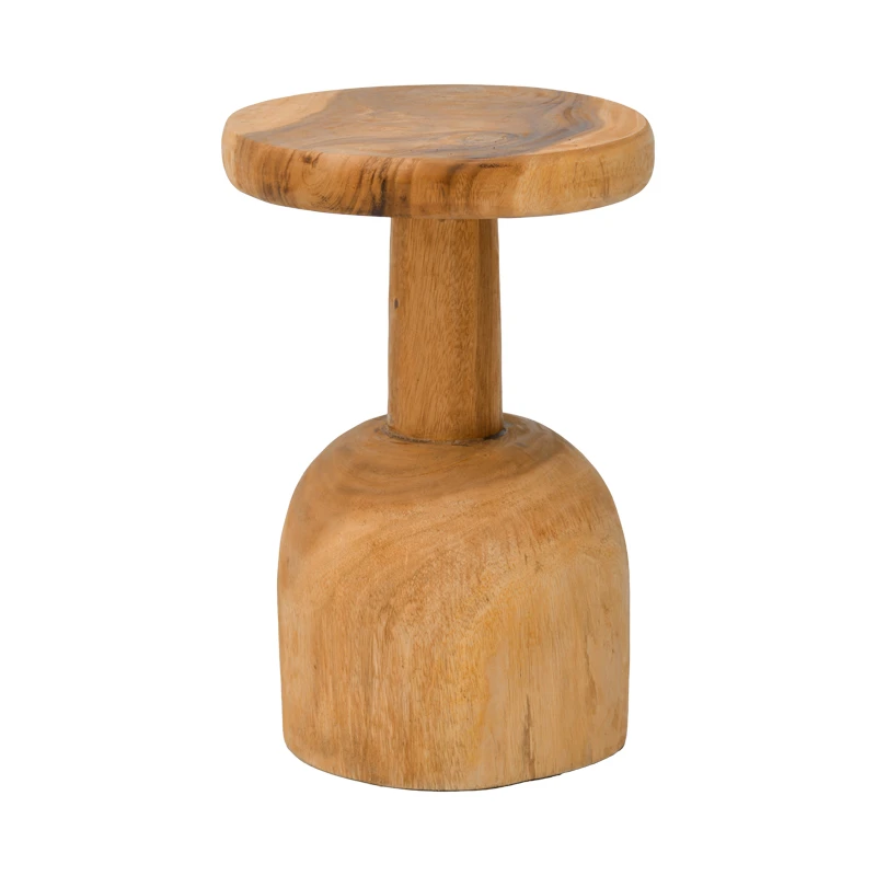 Side table Queno pakoworld suar wood in natural color D30x45cm