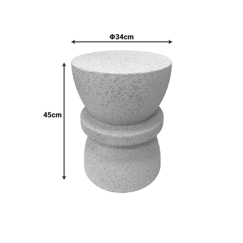 Side table Sezano pakoworld grey MGO D34x45cm
