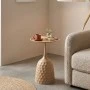 Side table Waini pakoworld metal in cappuccino shade D39x60cm