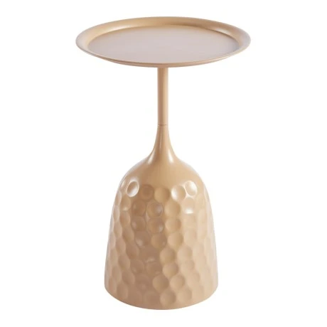 Side table Waini pakoworld metal in cappuccino shade D39x60cm