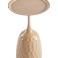 Side table Waini pakoworld metal in cappuccino shade D39x60cm