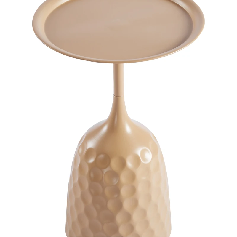 Side table Waini pakoworld metal in cappuccino shade D39x60cm
