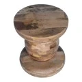 Side table Zanze pakoworld walnut color mango wood Φ40x50cm