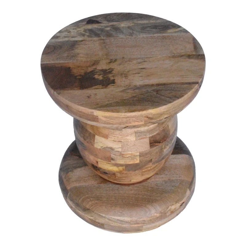 Side table Zanze pakoworld walnut color mango wood Φ40x50cm