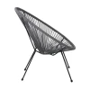 Πολυθρόνα ACAPULCO από rattan σε χρώμα γκρι 73x76x89εκ.