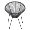 Πολυθρόνα ACAPULCO από rattan σε χρώμα γκρι 73x76x89εκ.