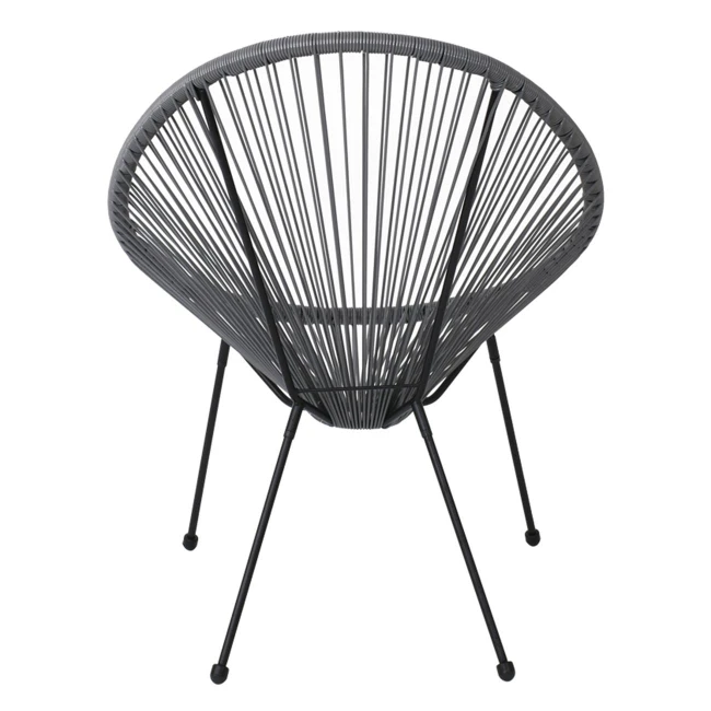 Πολυθρόνα ACAPULCO από rattan σε χρώμα γκρι 73x76x89εκ.