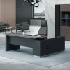 ADVANCE Desk Left 180x160cm Dark Walnut/Grey