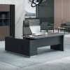 ADVANCE Desk Right 220x160cm Dark Walnut/Grey