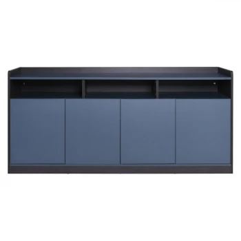 Advance office cupboard in dark walnut - grey color 169x40x80cm.