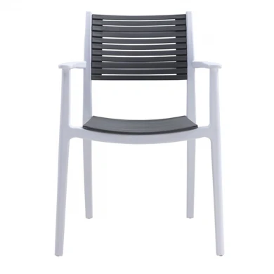 AKRON Armchair PP-UV White/Grey