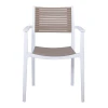 AKRON Armchair PP-UV White/Sand Beige