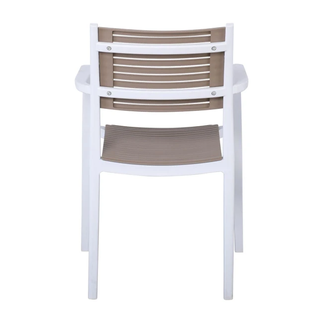 AKRON Armchair PP-UV White/Sand Beige