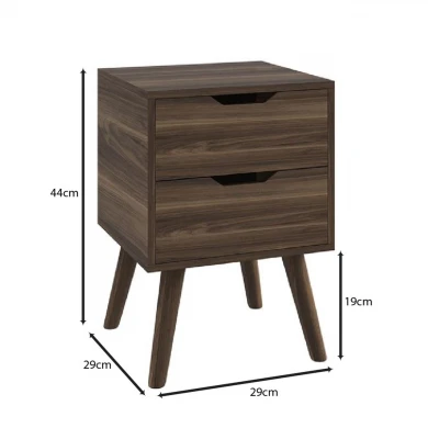 ALINA Bedside 29x29x44 Walnut