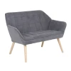 ALMA 2-Seater Sofa Natural / Velure Grey (K/D)