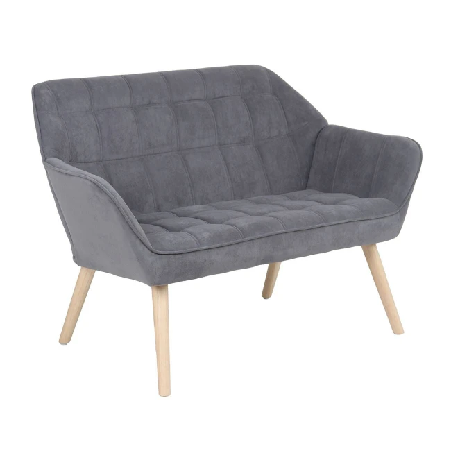 ALMA 2-Seater Sofa Natural / Velure Grey (K/D)