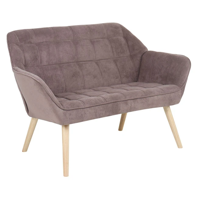 ALMA 2-Seater Sofa Natural / Velure Brown (K/D)