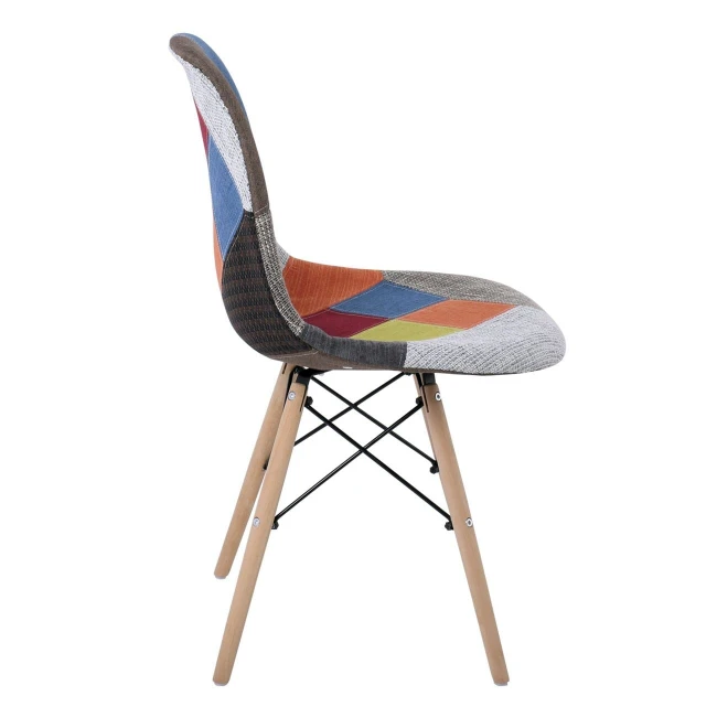 ART Wood Chair PP, Patchwork Fabric