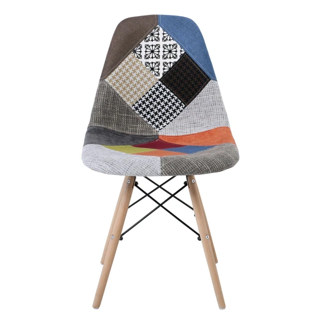 ART Wood Chair PP, Patchwork Fabric