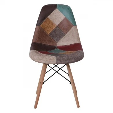 ART Wood Chair PP, Patchwork Fabric Misty Brown