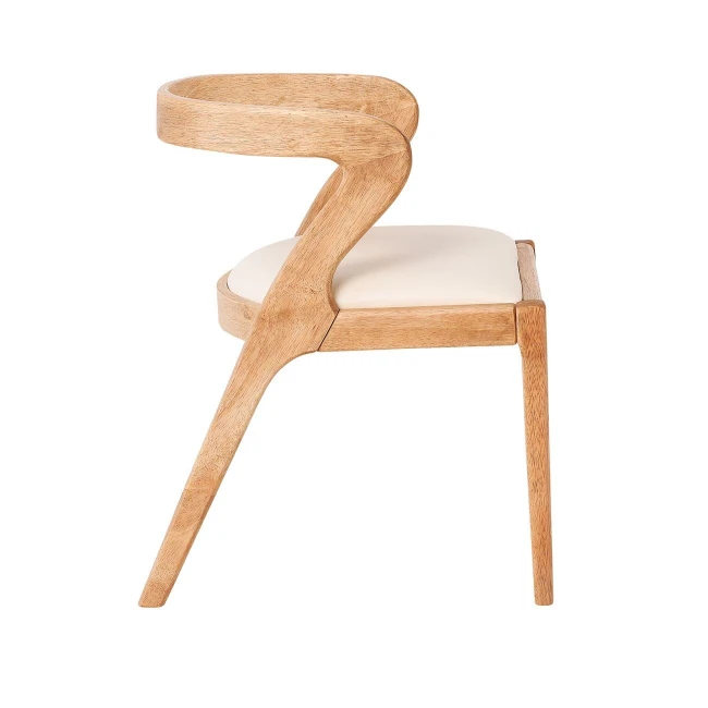 AVERY Chair Natural, Pu Cream