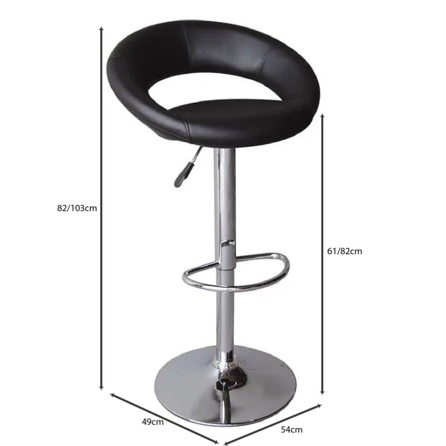 BELT Bar Stool / Black Pu