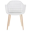 BERRY Armchair Metal Natural/PP-UV White