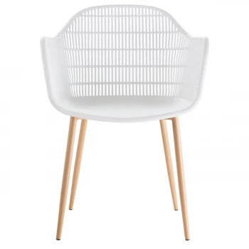 BERRY Armchair Metal Natural/PP-UV White