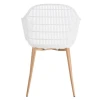 BERRY Armchair Metal Natural/PP-UV White