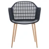 BERRY Armchair Metal Natural/PP-UV Black