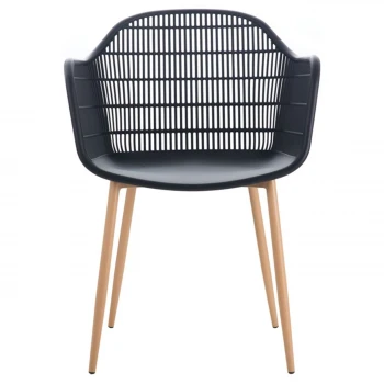 BERRY Armchair Metal Natural/PP-UV Black