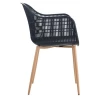 BERRY Armchair Metal Natural/PP-UV Black