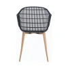 BERRY Armchair Metal Natural/PP-UV Black