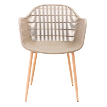 BERRY Armchair Metal Natural/PP-UV Tortora