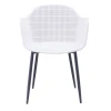 BERRY Armchair Metal Black/PP-UV White