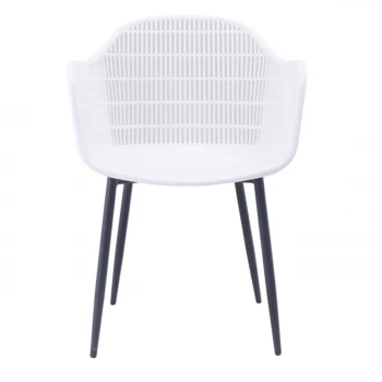 BERRY Armchair Metal Black/PP-UV White