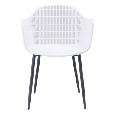 BERRY Armchair Metal Black/PP-UV White