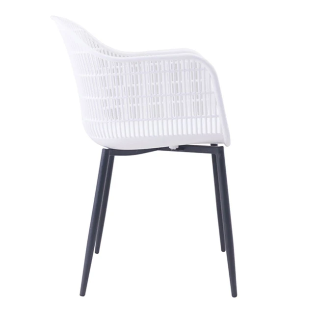 BERRY Armchair Metal Black/PP-UV White