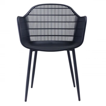BERRY Armchair Metal Black/PP-UV Black