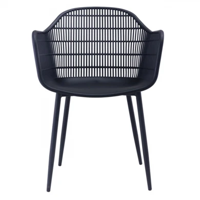 BERRY Armchair Metal Black/PP-UV Black