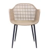 BERRY Armchair Metal Black/PP-UV Tortora