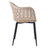 BERRY Armchair Metal Black/PP-UV Tortora
