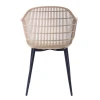 BERRY Armchair Metal Black/PP-UV Tortora