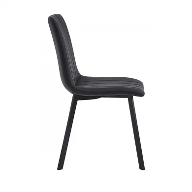 BETTY Chair Black Metal/Suede Black Fabric