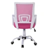 BF2101-S (with relax) Office Chair White Steel Base/Pink Mesh