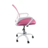 BF2101-SW (with relax) Office Chair White/Mesh Pink