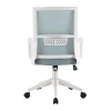 BF2965 Office Armchair White/Mesh Grey-Blue